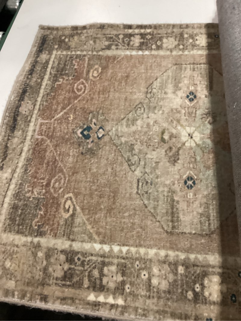 Condition photo showing As Is for Loloi Magnolia Home by Joanna Gaines Sinclair Collection SIN-06 Clay/Tobacco 2'-3" x 11'-6", .25" Pile Height, Machine Washable, Runner Rug Clay / Tobacco 2'3" x 11'6" (Rectangular)