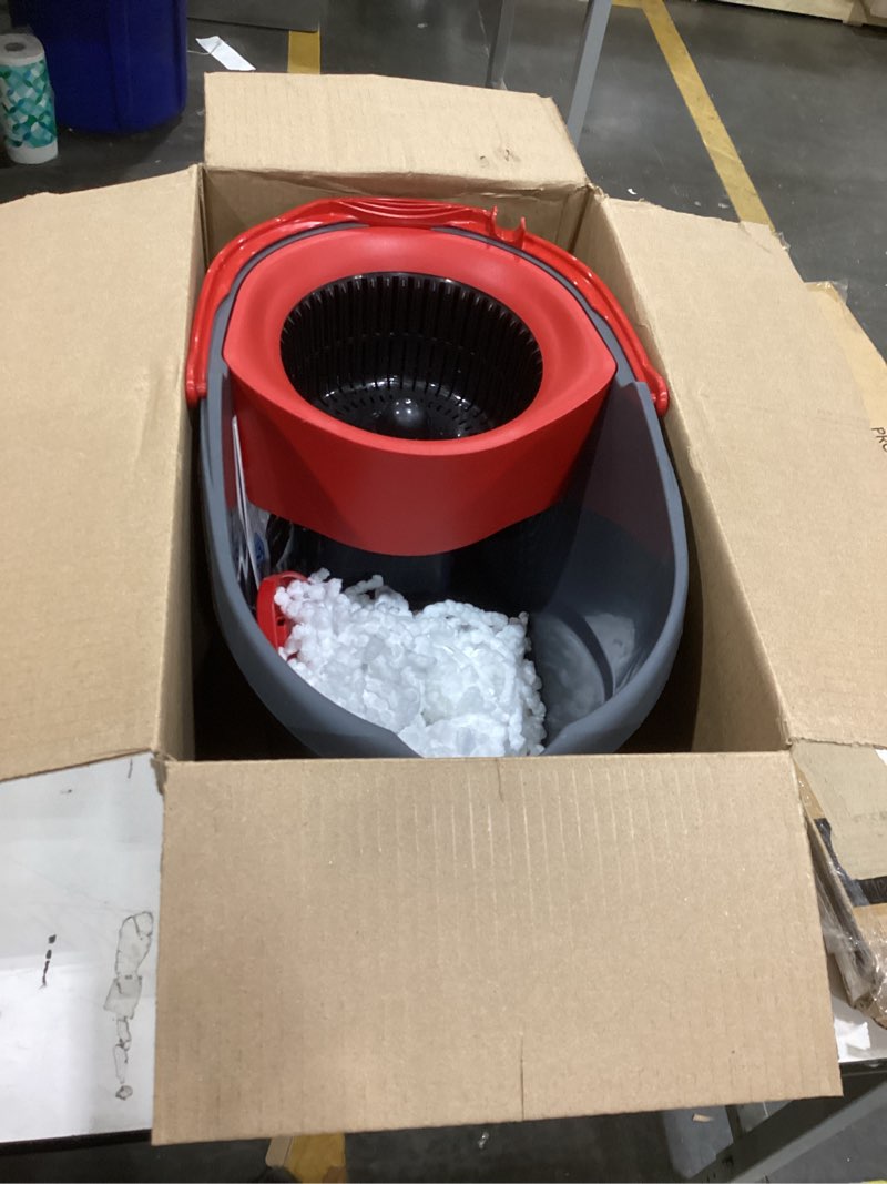 Condition photo showing Good Condition for o-cedar easywring microfiber spin mop, bucket floor cleaning system, red, gray, standard easywring spin mop & bucket
