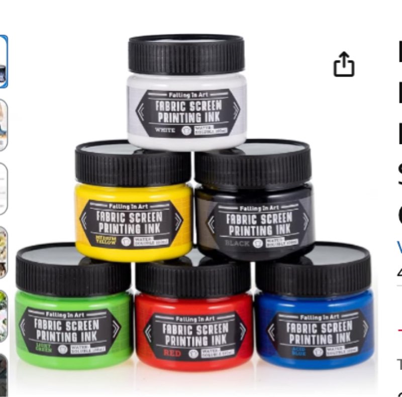 Leoball® Fabric Water-Based Screen Printing Ink: Set of 5-Colors (4-Ounce Each) for Fabric and Silks