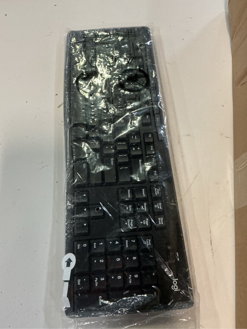 Condition photo showing As Is for logitech mk270 wireless keyboard and mouse combo for windows, 2.4 ghz wireless, compact mouse, 8 multimedia and shortcut keys, 2-year battery life, for pc, laptop - black black 1 pack combo