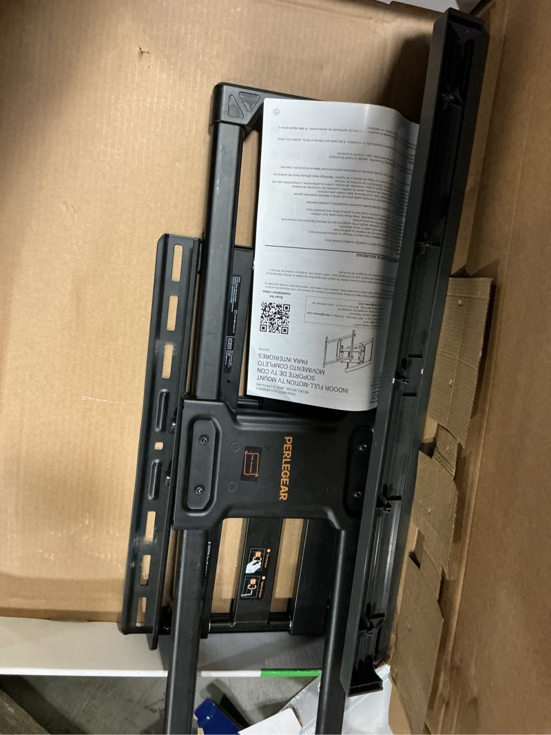 Condition photo showing As Is for utilitech full motion indoor wall tv mount fits tvs up to 90-in ( hardware included )