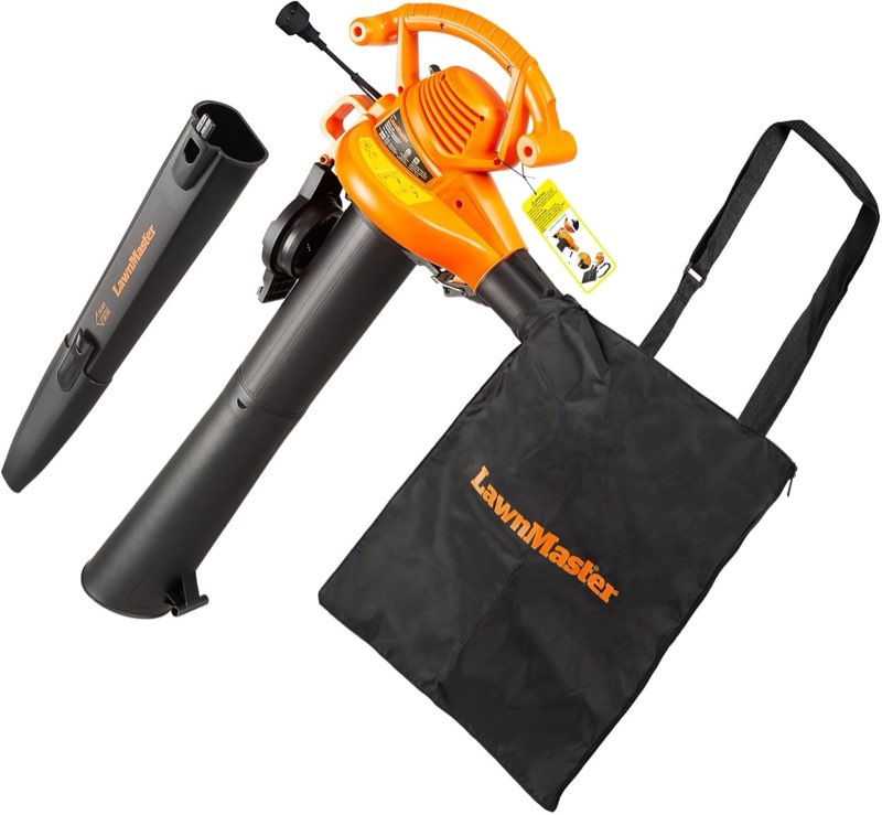 lawnmaster bv1210 electric blower vacuum mulcher 12 amp 270 mph 420 cfm