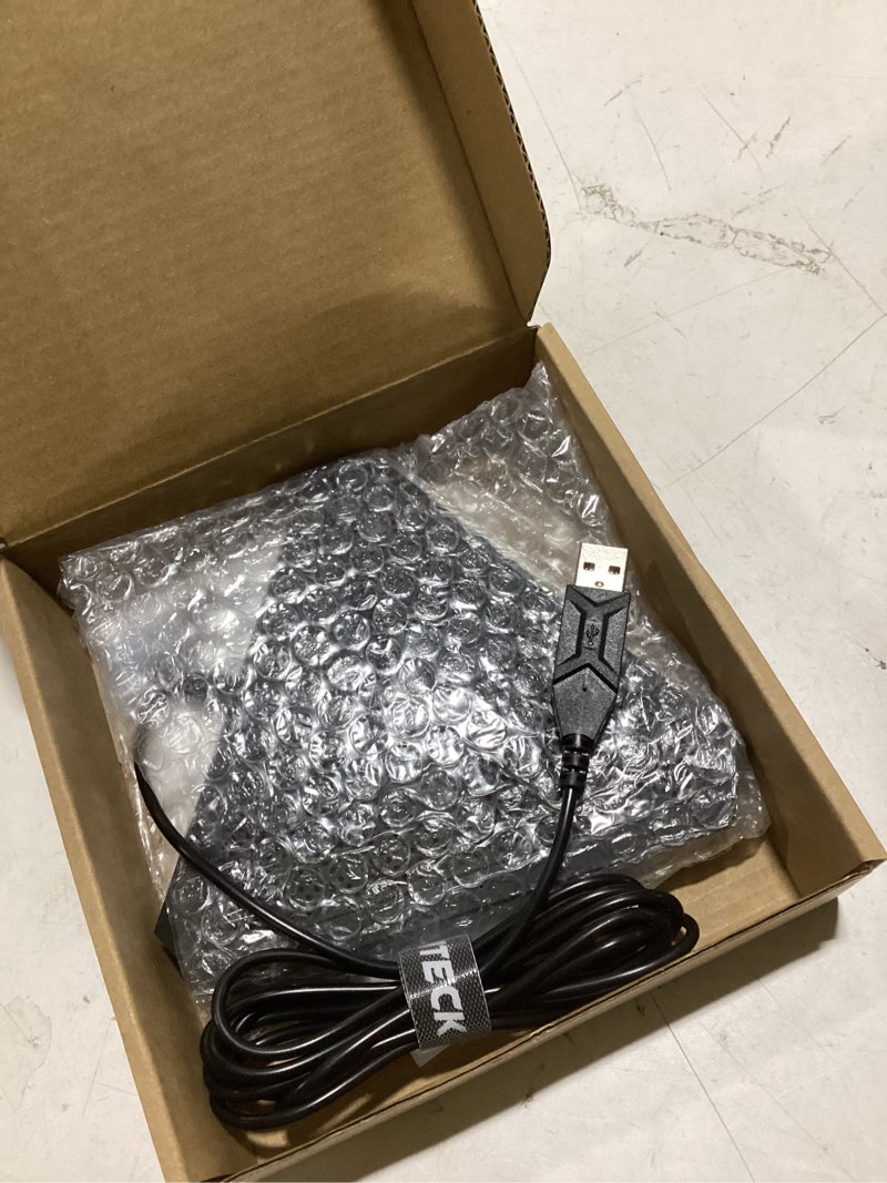 Condition photo showing As Is for cmteck conference usb microphone, mute button, omnidirectional condenser boundary mic for recording, streaming, gaming, skype (windows/macos)-without speaker without speaker (black)