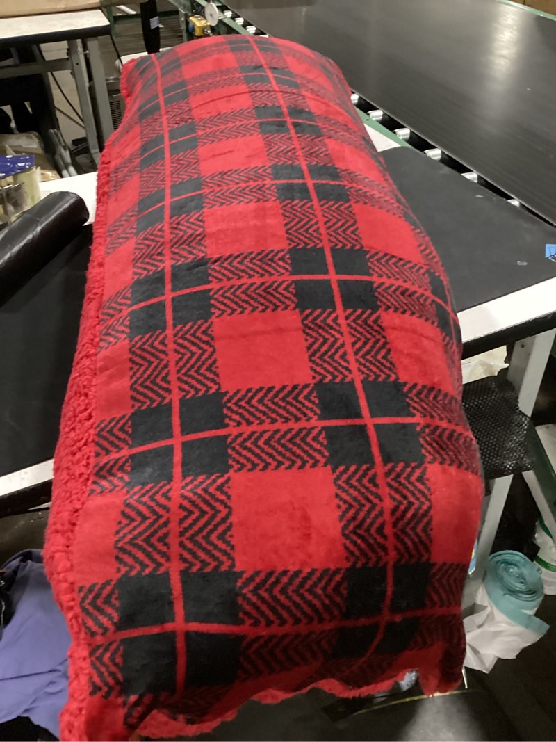 Condition photo showing New/Like New for member’s mark buffalo plaid plush body pillow