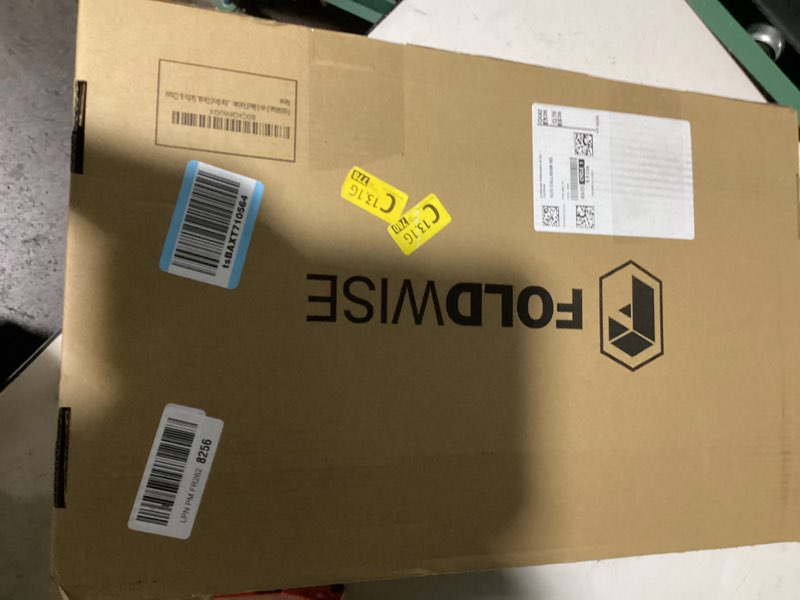 Condition photo showing Good Condition for foldwise 2-in-1 lap & bed desk with soft cushions - adjustable height & angle, foldable laptop stand for bed & couch - wrist rest, ipad holder, stopper & non-slip leather - bed table for adults & kids black