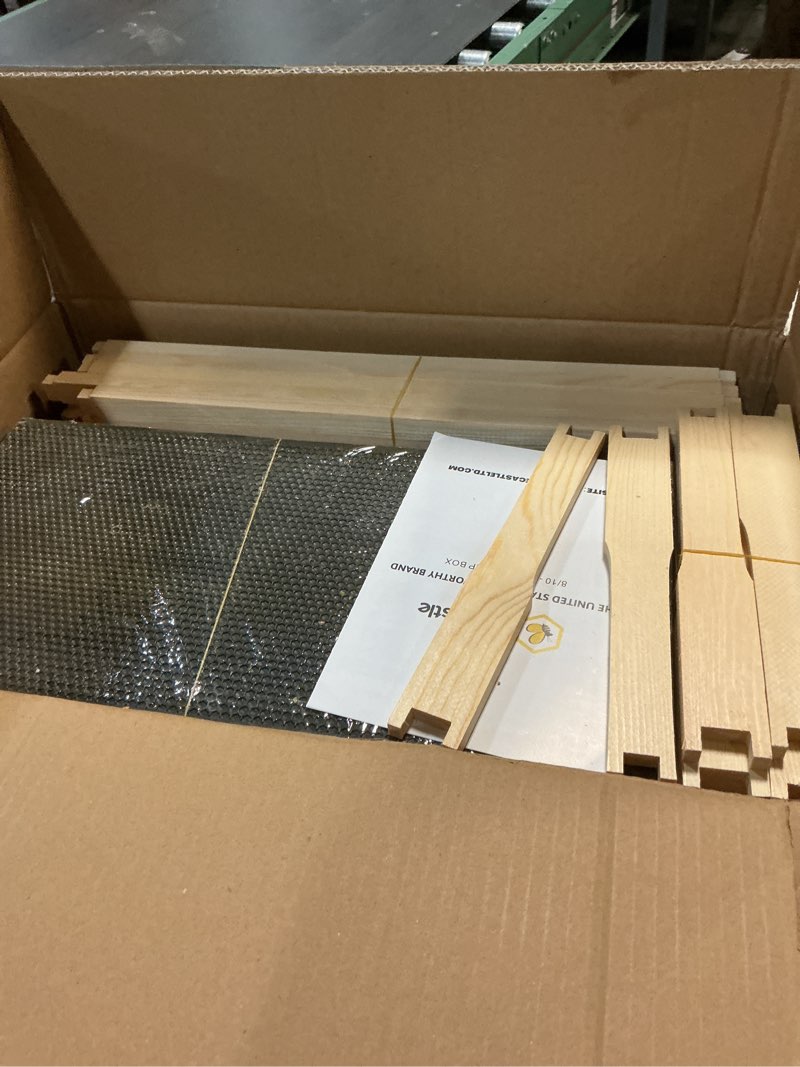 Condition photo showing Good Condition for beecastle heavy wax coated unassembled langstroth deep/brood box with frames and beeswax coated foundation sheet (10 frame)