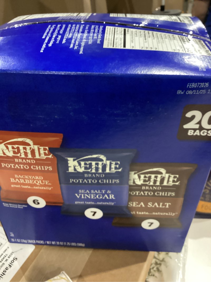 Condition photo showing Good Condition for Kettle Brand Potato Chips Variety Pack, 1 Oz, 20 Ct