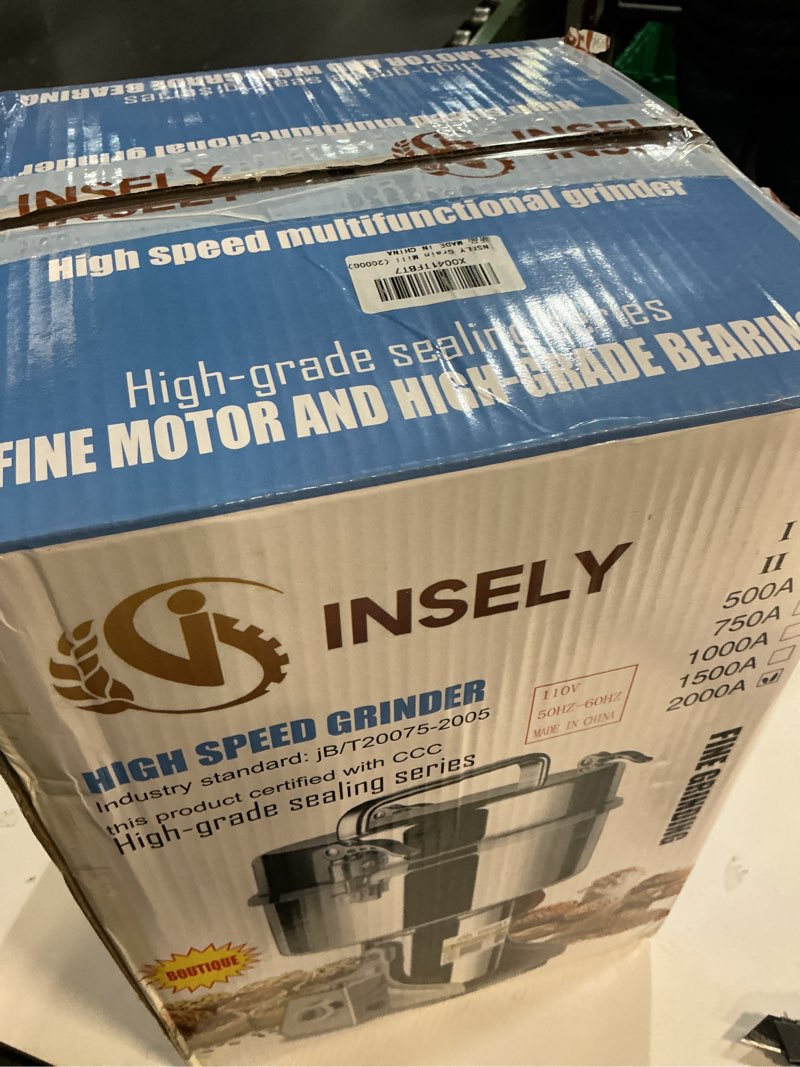 Condition photo showing Good Condition for Grain Mill Grinder 2000g High Speed Food Grain Mill Stainless Steel Seeds Flour Nut Pill Wheat Corn Herbs Spices & Seasonings Dry Grinder Electric Machine Grinder for Kitchen 2000g Swing Type