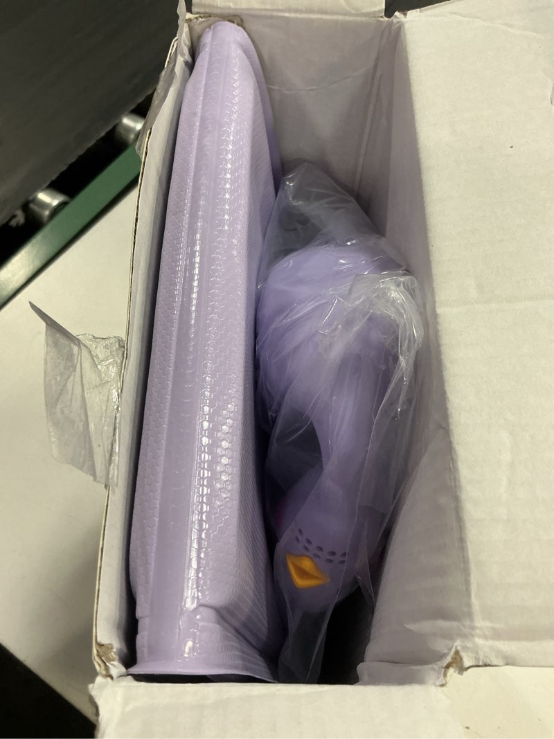 Condition photo showing New/Like New for collapsible baby bathtub, foldable toddler bath tub with chick pattern bath rinse cup, no assembly portable travel bathtub for 6m-5y, ideal for shower, travel essentials & baby registry gift purple