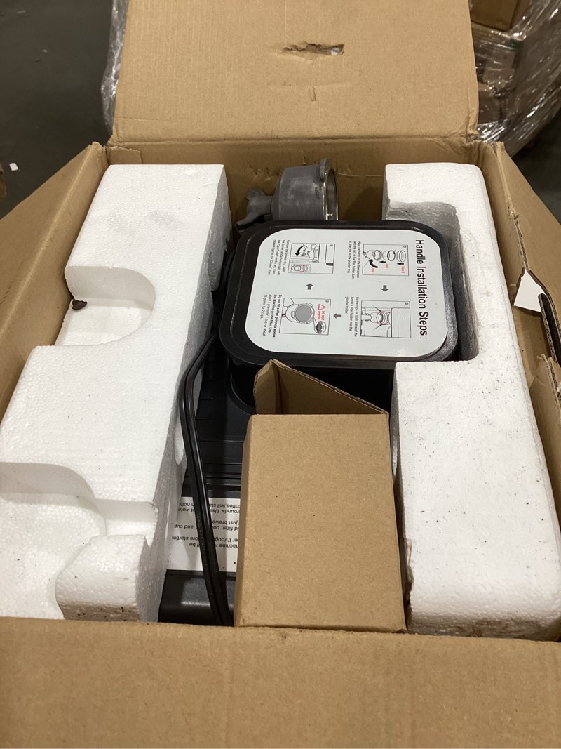 Condition photo showing As Is for espresso machine with grinder,20bar compact espresso maker with steam milk frother,coffee maker for home - cappuccino latte & cold brew iced coffee maker & americano, gift for women or men
