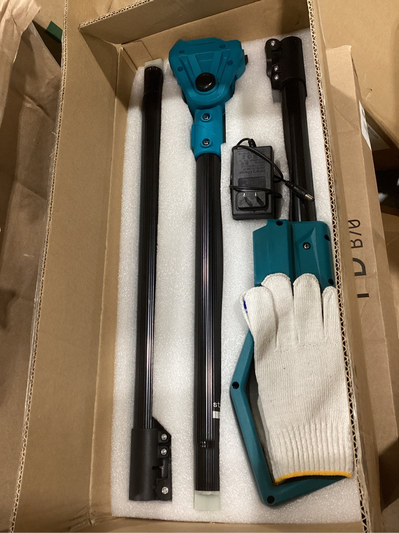 Condition photo showing Good Condition for 2-in-1 cordless pole saw & 8'' mini chainsaw with extension pole for tree trimming,electric pole chainsaw for tree branches with 2x4.0ah batteries, auto lubrication,max15ft reach,ideal gift for men. turquoise