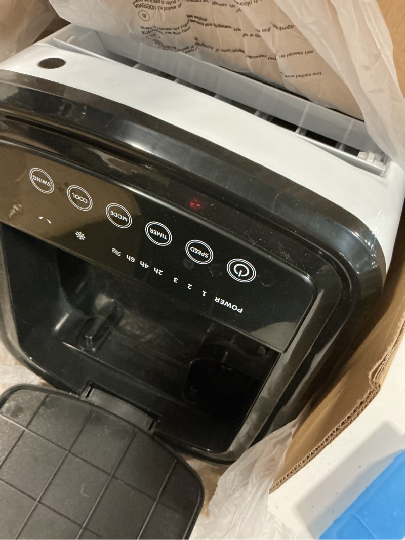 Condition photo showing Good Condition for costway 3-in-1 evaporative air cooler, quiet personal swamp cooler with remote control, 70° oscillation, 12h timer, 3 speeds, 2 ice boxes, portable air cooler fan for room bedroom home office