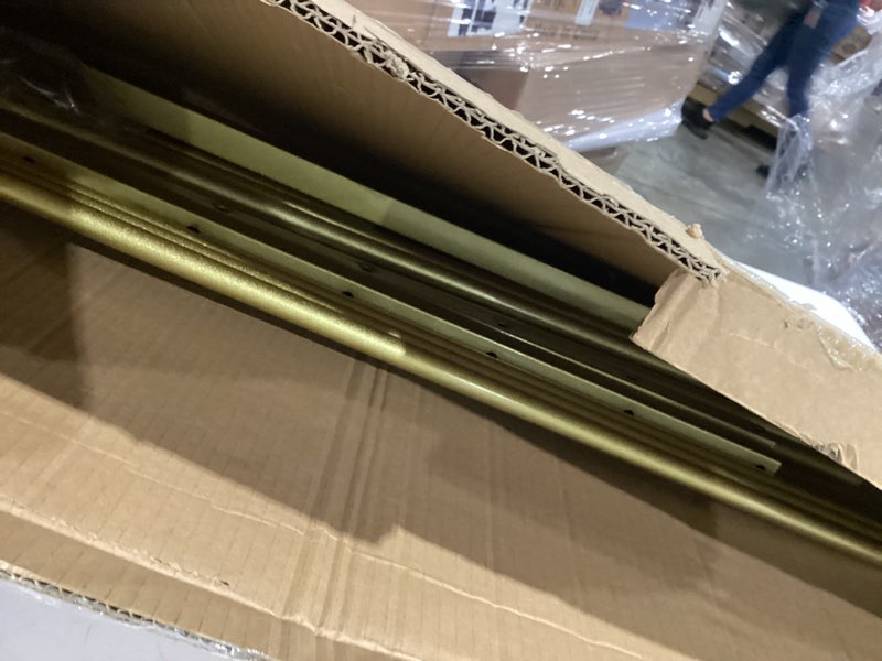 Condition photo showing Good Condition for scarf display stand, 10 tier metal scarf holder organizer, freestanding scarf rack for commercial clothing retail store towel rack ties belt pants hanging rack 100cm gold