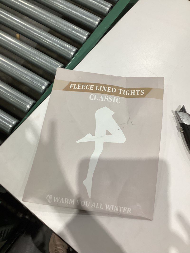 Condition photo showing New/Like New for MERYLURE Winter Warm Fleece Lined Tights for Women, Opaque Thermal Pantyhose, High Waisted Control Top Leggings Navy Medium