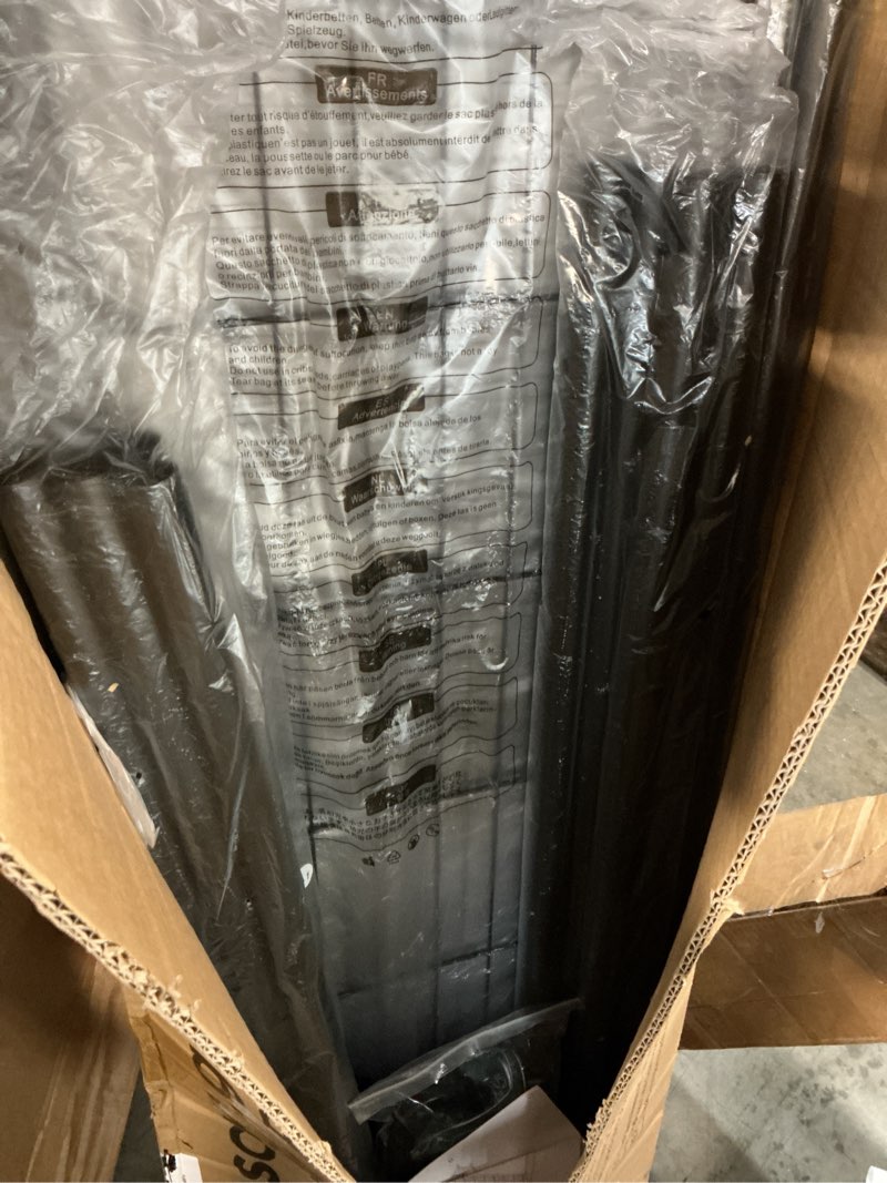 Condition photo showing Good Condition for sakugi clothes rack - double hanging rod clothing rack with wheels & leveling feet, large capacity wardrobe closet with shelves for bedroom, laundry room, entryway, 45.2" x 12.6" x 80.7", black black 45.2" x 12.6" x 80.7"