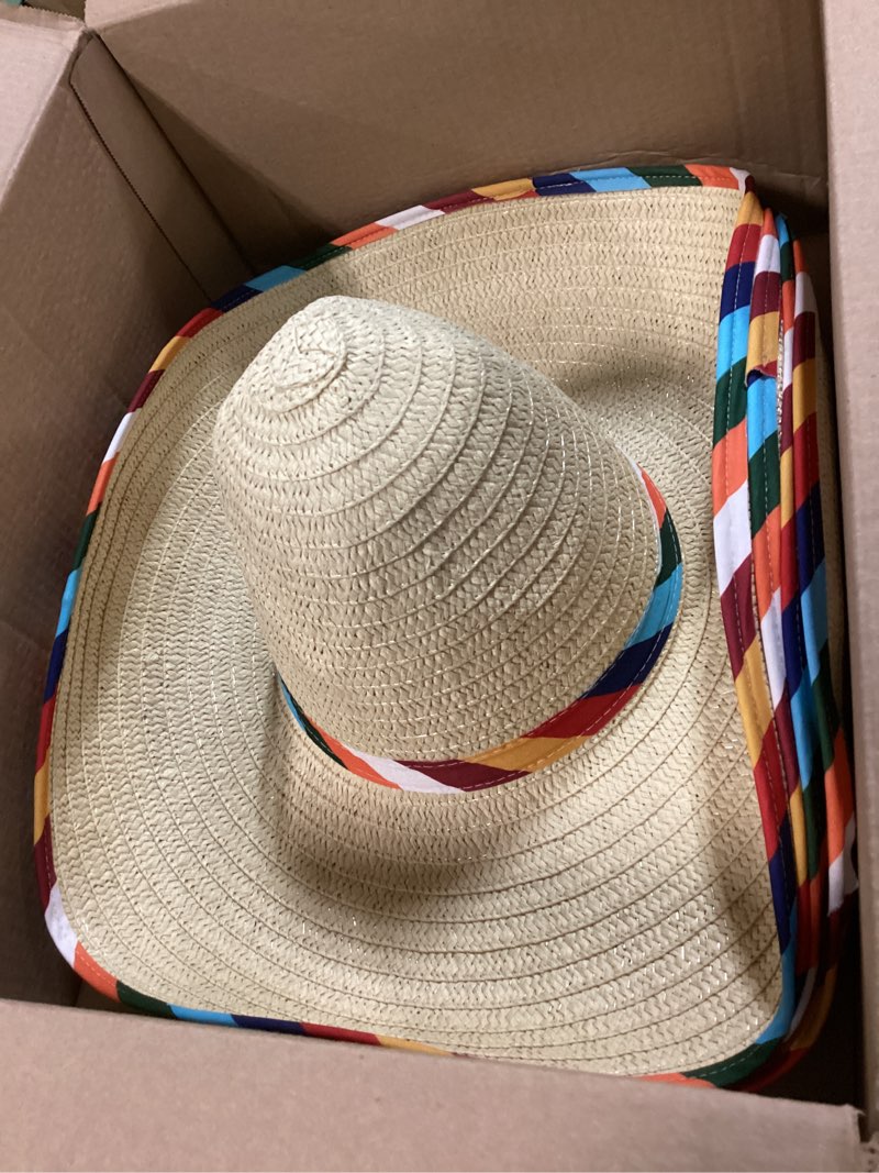 Condition photo showing Good Condition for Podzly Sombrero Hats Mexican Hat for Men & Women Large 20\" Hats(4pcs)