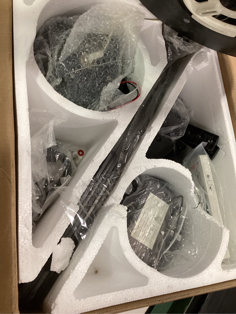 Condition photo showing Good Condition for TALOYA 52 Inch Black Ceiling Fans with Lights Led Remote Control Flush Mount Low Profile for Bedroom Living Dining Room Outdoor Farmhouse Patio,Reversible,DC Motor,Diammable,Buzzer ON/Off,5 Blades