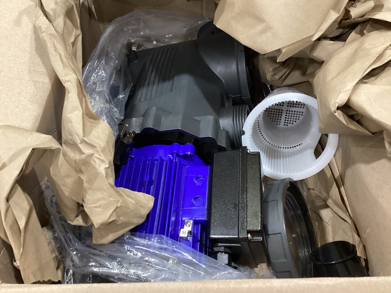 Condition photo showing Good Condition for aquastrong 2hp in/above ground pool pump with timer, 220v, 8917gph, high flow, powerful self primming swimming pool pumps with filter satin black