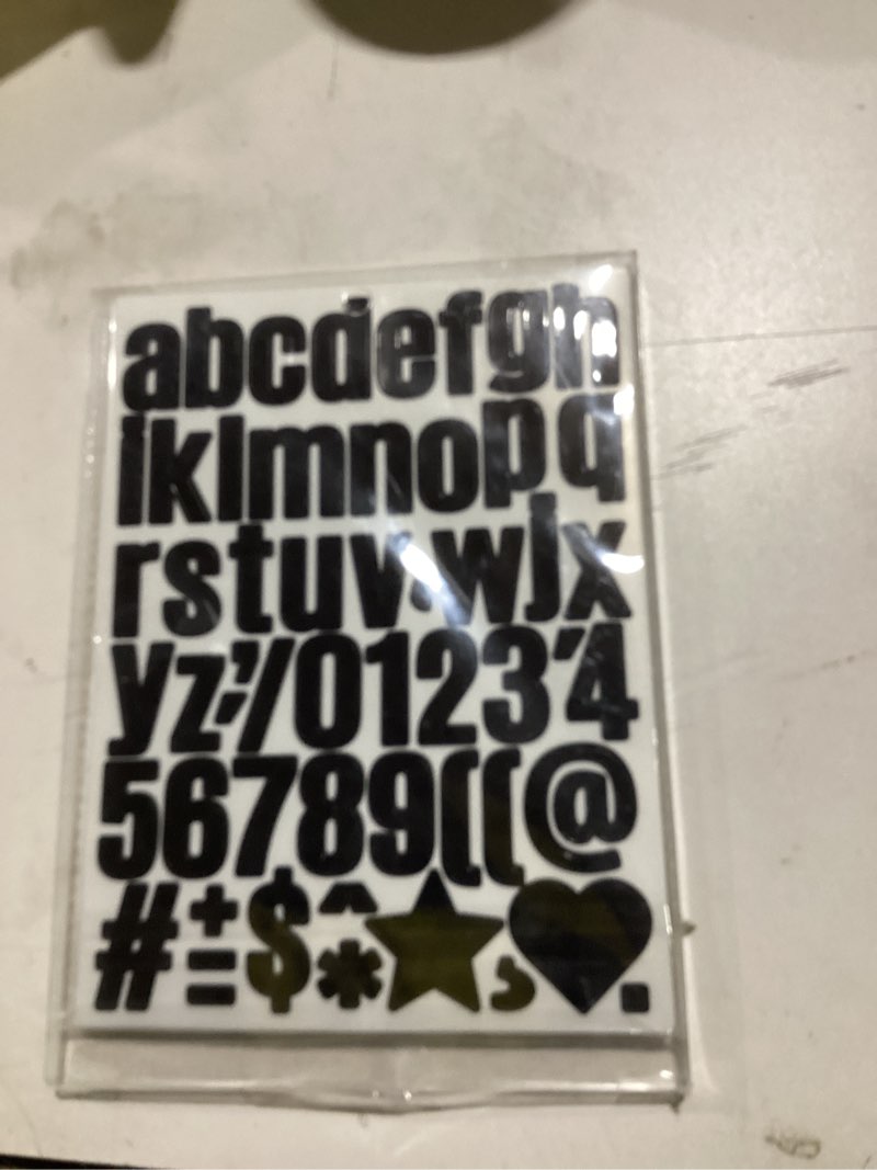 Black Letters Stickers,1 Inch Alphabet Number Stickers for Scrapbooking, Waterproff & No Residue Sma