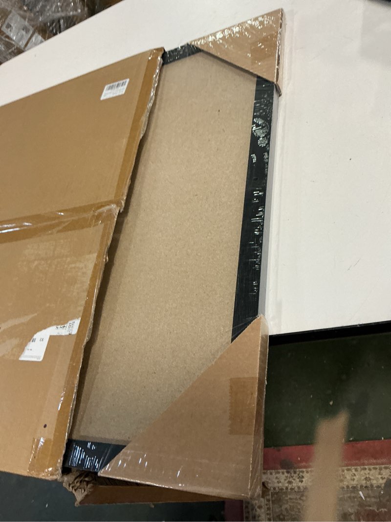 Condition photo showing New/Like New for TORASO Chalkboard Calendar & Corkboard, Magnetic Surface 24" x 32" Combination Chalk Board & Bulletin Board, Black Framed Blackboard/Calendar/Cork Combo Board(ZHHB-BK-6080) Black 24"W x 29"H