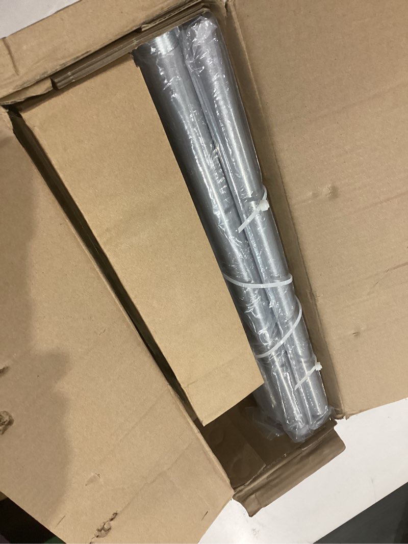 Condition photo showing Good Condition for qdwis 2 pack silver curtain rods for windows 48 to 84 inch,1" adjustable heavy duty window curtain rod with leaf finials,rustic decorative drapery rods set,size:36-88'' 36'' - 88'' (2 pack) silver