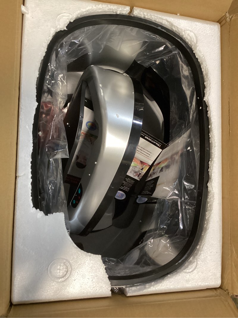 Condition photo showing Good Condition for itouchless 13 gallon sensorcan touchless trash can with odor control system, stainless steel, oval shape kitchen bin