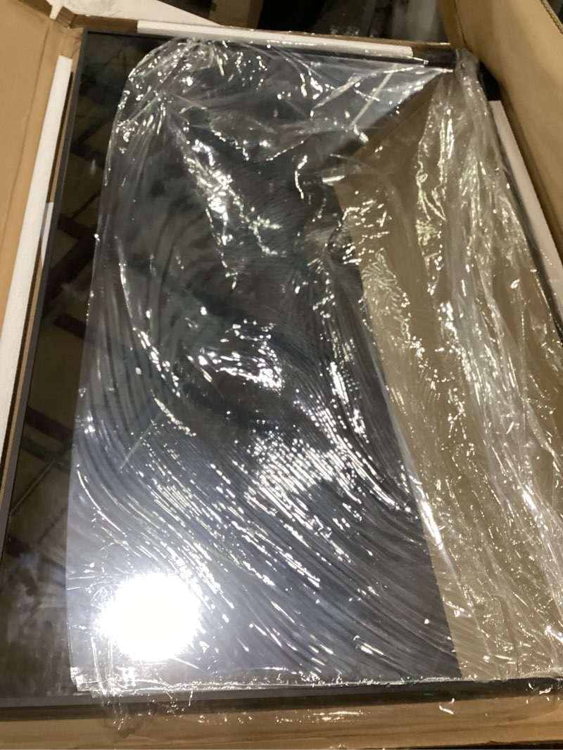 Condition photo showing Good Condition for fictor bathroom vanity mirror-black, 36" x 24", shatterproof & anti-rust, wall mount rectangle mirrors with metal frame for over sink, bathroom, bedroom, living room,entryway