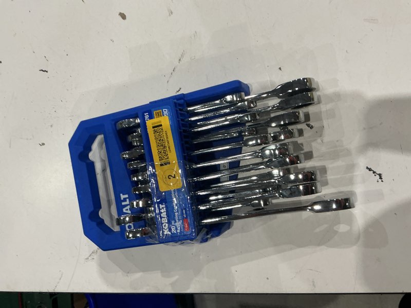 Condition photo showing Good Condition for kobalt 20-piece set standard (sae) and metric ratchet wrench