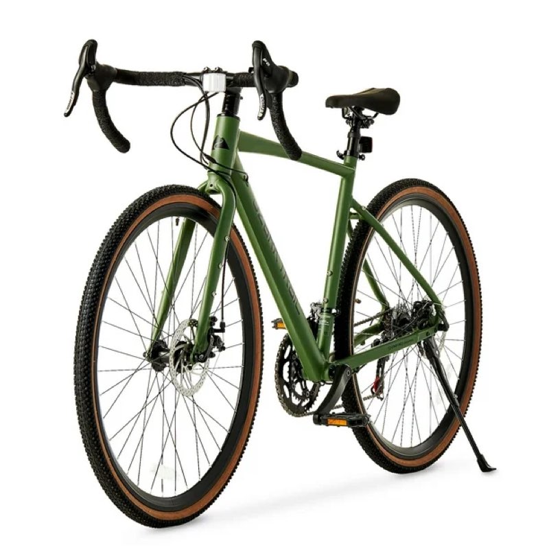 ozark trail g.1 explorer 700c drop bar gravel bike, small 49 cm frame, fits riders 5 ft 1 in - 5 ft 5 in, green, adult, unisex