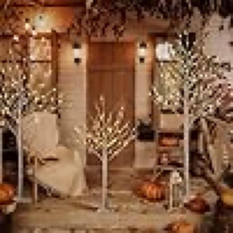 lightshare led birch tree light se trees with warm white lights - indoor outdoor christmas wedding party decorations (3-pack