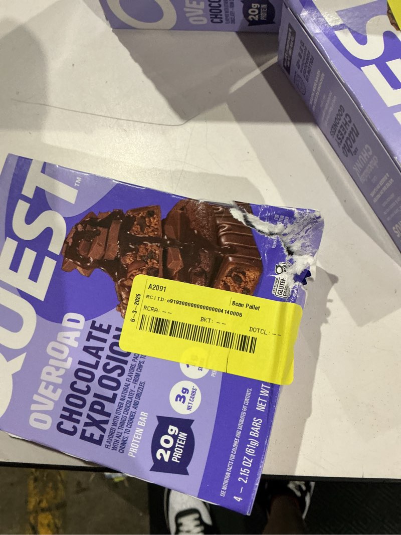 Condition photo showing Good Condition for quest nutrition overload bar - chocolate explosion - 4ct