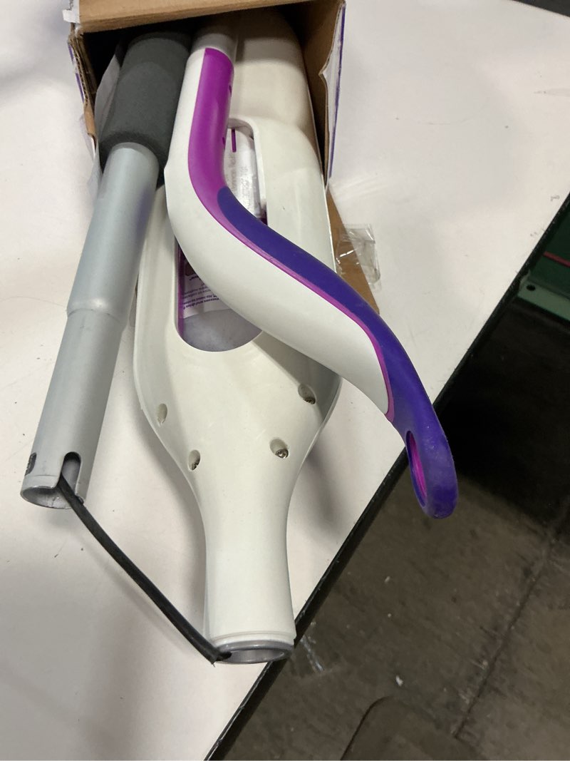 Condition photo showing Good Condition for Swiffer PowerMop Multi-Surface Mop Kit for Floor Cleaning, Includes PowerMop, 2 Mopping Pad Refills, 1 Cleaning Solution with Fresh Scent and 2 Batteries Purple and White