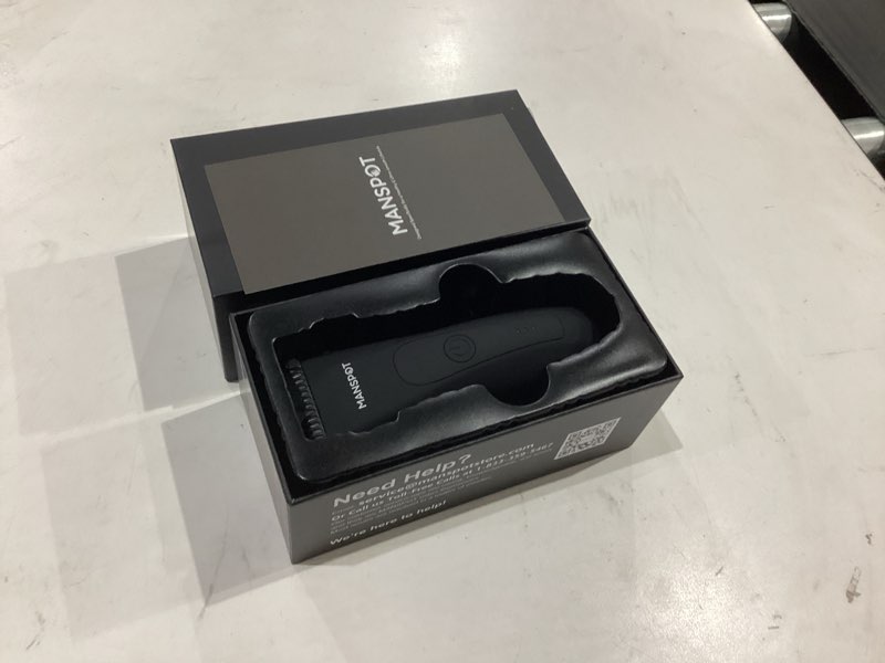 Condition photo showing Good Condition for manspot manscape groin & body hair trimmer for men, electric ball pubic trimmer shaver,manscape kit with 4 guard,replaceable ceramic blade heads,waterproof wet/dry shaver,90 minutes shaving black