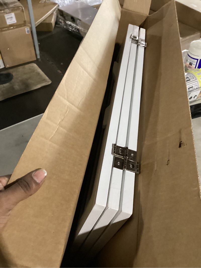 Condition photo showing Good Condition for dog gate wooden freestanding pet gate3 panel 23.6" height white indoor dog fences,house gate for doorways & stairs