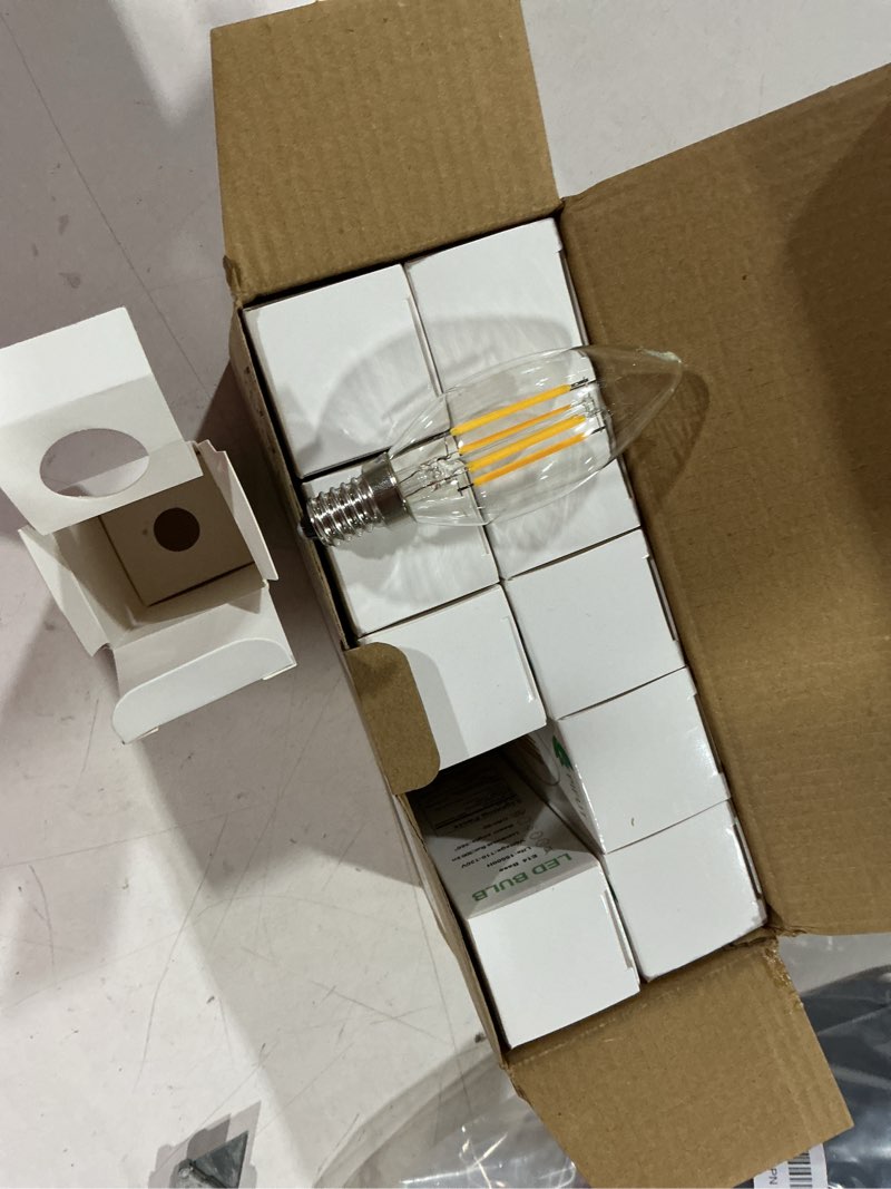 Condition photo showing Good Condition for raheem e14 led bulb, dimmable, 110v 300 lumens 2700k 40w equivalent, best replacement for halogen and incandescent bulb, candelabra led bulbs, 10 pack (warm white) warm white 10
