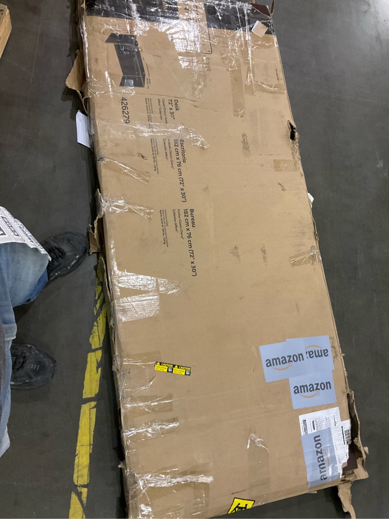 Sauder wooden desk, cherry finish