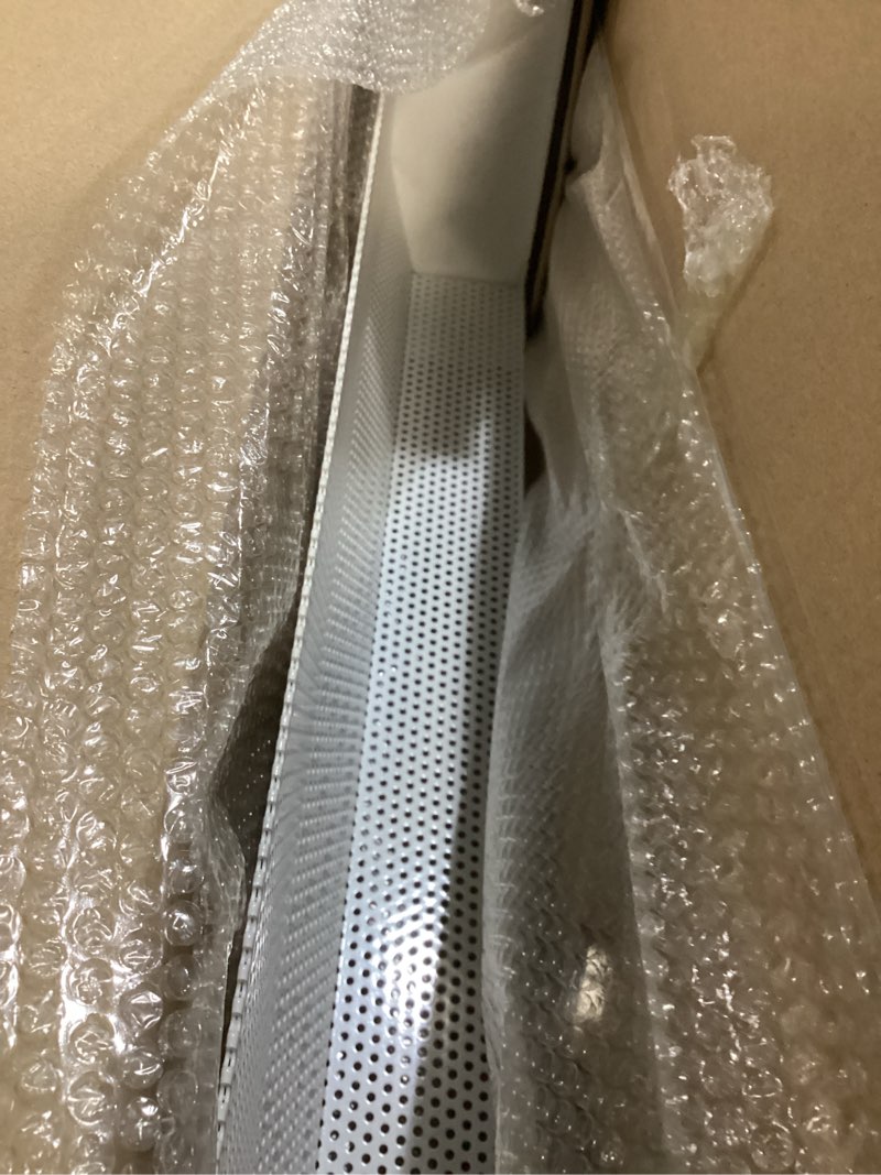 Condition photo showing Good Condition for upgraded 2 ft base board heater cover, galvanized steel easy slip-on heater cover with left and right for replacing old endcaps