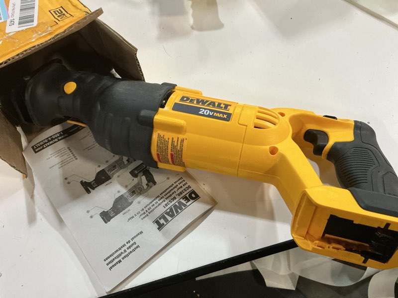 Condition photo showing Good Condition for DEWALT 20V MAX Reciprocating Saw, 3,000 Strokes Per Minute, Variable Speed Trigger Cordless Saw, Tool Only (DCS380B) Recip Saw Only Saw