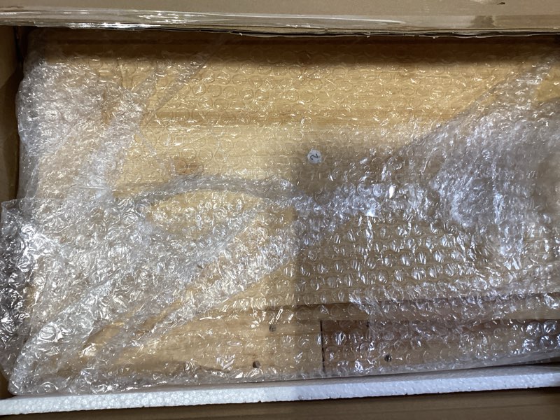 Condition photo showing New/Like New for bread box for kitchen countertop, large bread container storage, wooden farmhouse bread box with window bread holder (natural bamboo)