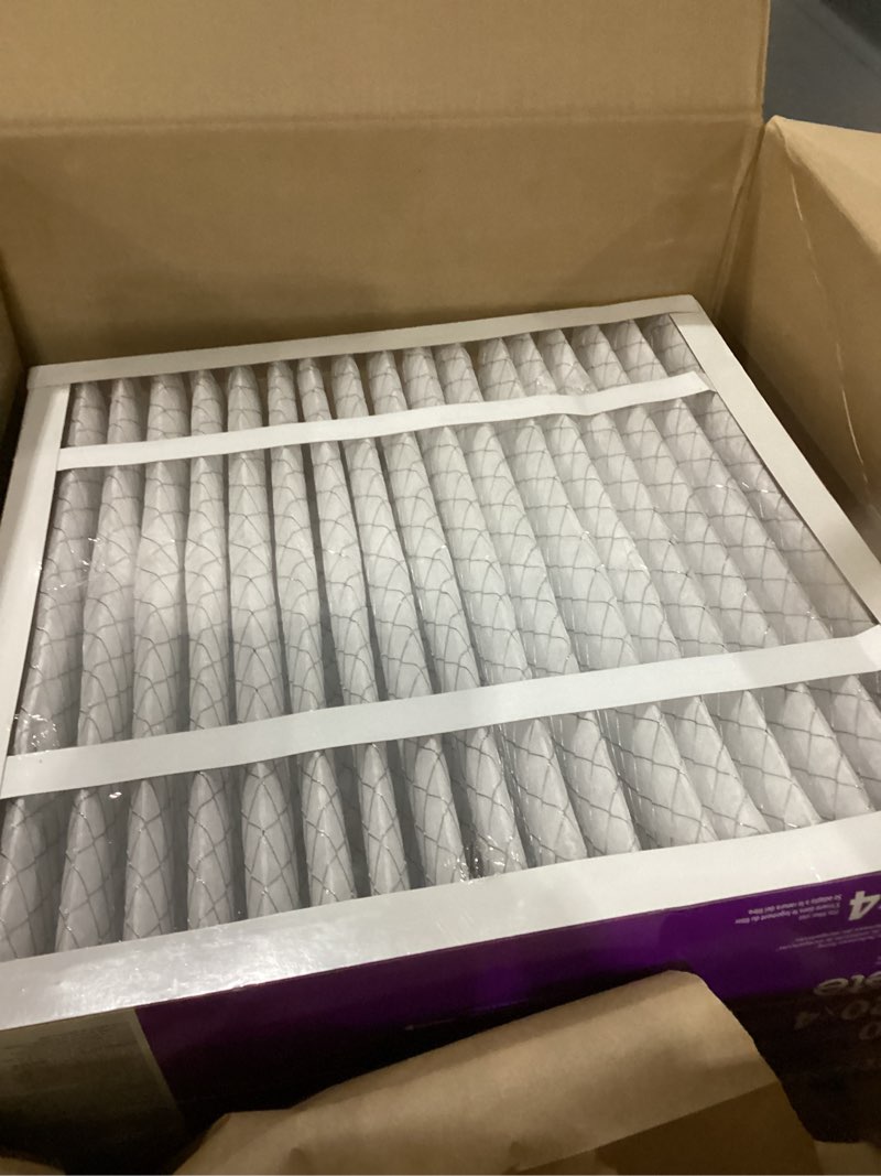 Condition photo showing As Is for Filtrete 20x20x4 AC Furnace Air Filter, MPR 1550, MERV 12, Fits Honeywell, CERTIFIED Asthma & Allergy Friendly, Electrostatic Air Cleaning Filter, 2-Pack (Actual Size 19.88x19.88x4.31 in)