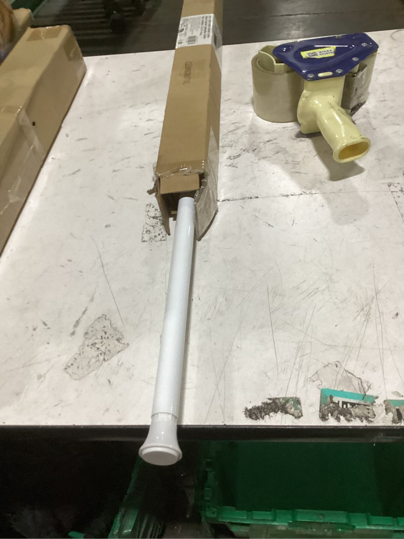 Condition photo showing Good Condition for amazon basics no drill spring tension curtain rod, adjustable length 36-54", classic finial, white white 36-54" indoor