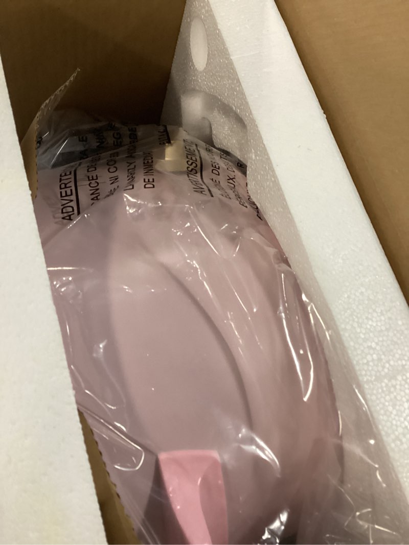 Condition photo showing New/Like New for paris hilton 6-quart manual slow cooker, features three settings (low, high, warm), naturally nonstick and dishwasher safe stoneware insert, family sized capacity, pink 6 quarts pink