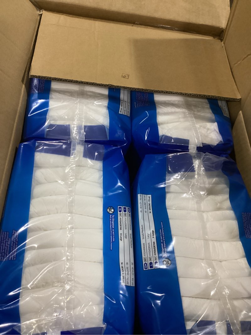 Condition photo showing Good Condition for fitright overnight unisex extra large underwear, (56-68 in waist) 12 count, maximum all night disposable incontinence protection, pull-on absorbent underwear for men and women, 1 bag x-large 1 bag