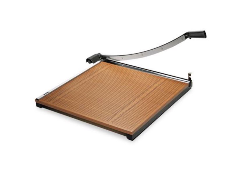 x-acto square commercial grade wood base guillotine trimmer 20 sheets 24  x 24  26624