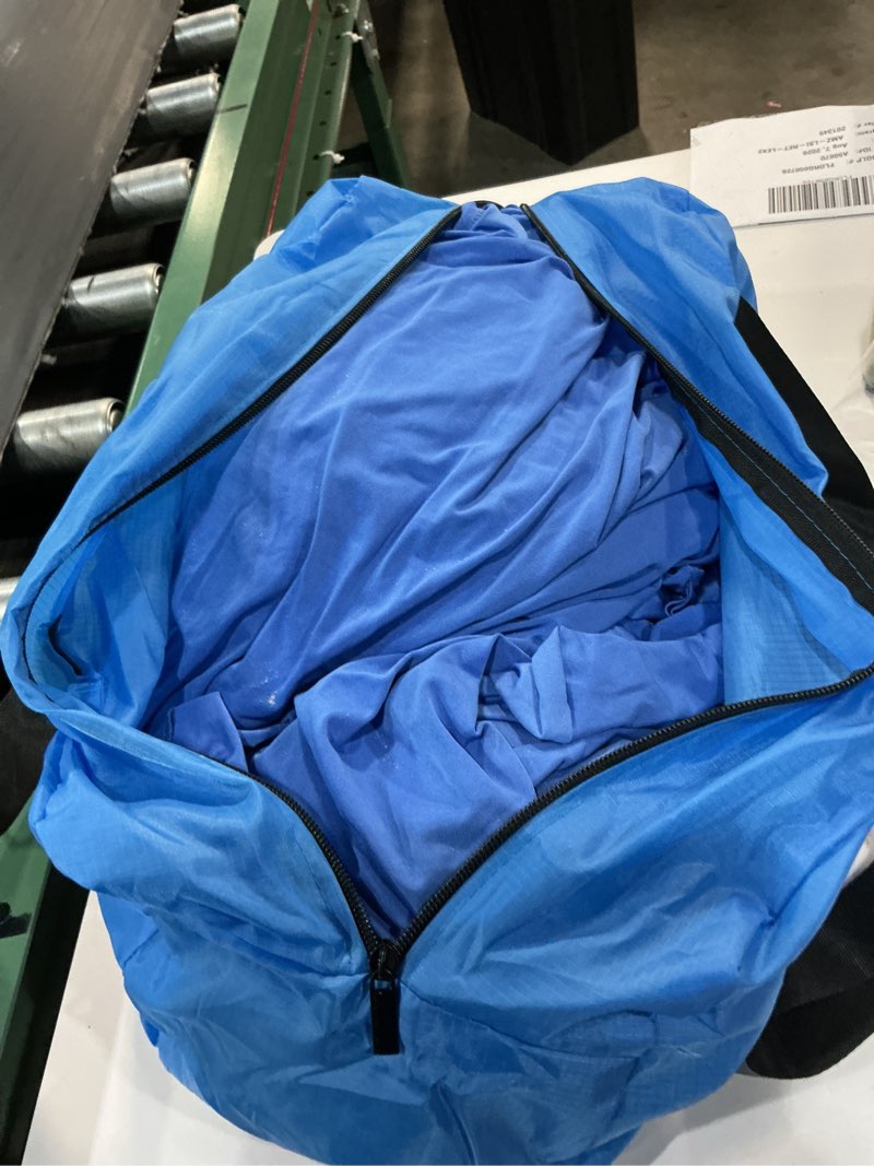 Condition photo showing As Is for beach tent sun shelter - 10 x 10 ft beach canopy upf50+ uv protection with sandbags, poles, grond pegs and anti-wind ropes for camping, backyard, picnics and fishing blue (10 x 10 ft 4 pole)