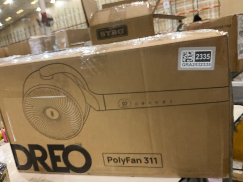 Condition photo showing New/Like New for Dreo Fan for Bedroom, 120° Oscillating Standing Fans, Quiet Floor Fan with DC Motor, 100ft Pedestal Fans for Room, 9 Speeds, 4 modes, 20dB, 120° Manual Vertical, 37-42" Adjustable Height, 9H Timer Grey
