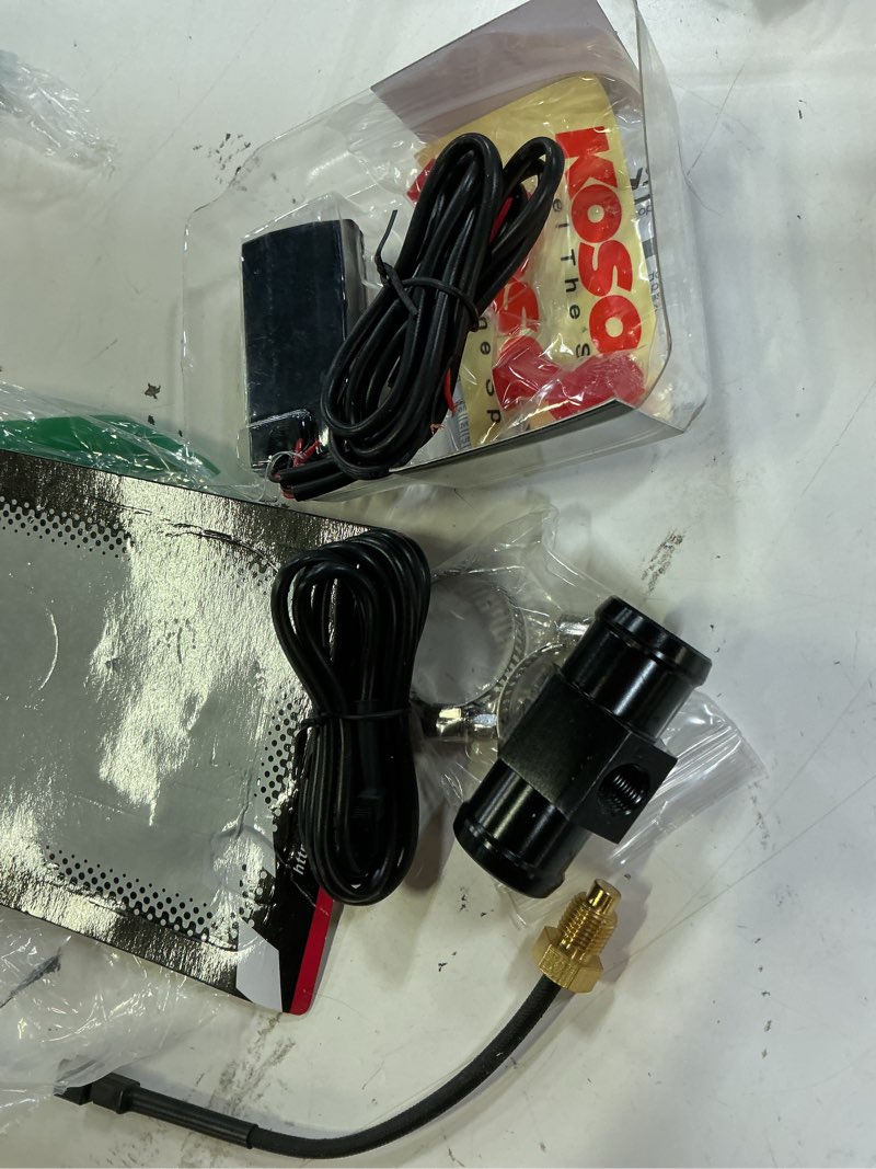 Condition photo showing Good Condition for motorcycle water temp meter,dc12v ultra thin digital thermometer instrument abs housing with backlight and temp sensor adapter for universal autocycle