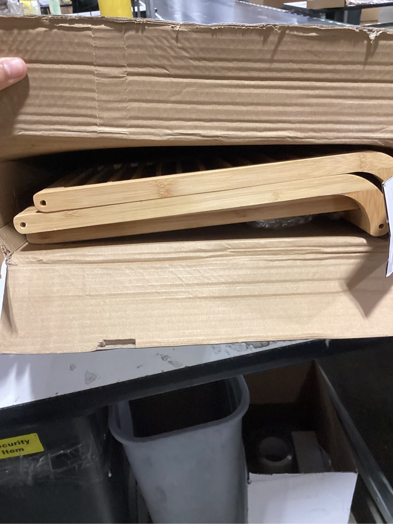 Condition photo showing Good Condition for oceanstar 2-tier bamboo shoe rack, natural
