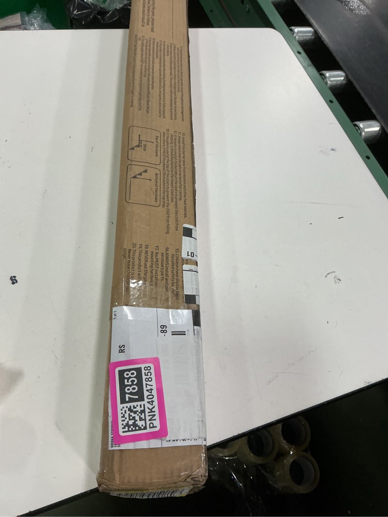 Condition photo showing New/Like New for Upgrade Retractable Baby Gates, 35" Tall Extends up to 60" Wide, Mesh Dog Gate Indoor for Stairs, Outdoor Reinforced Pet Gate with Support Rods for Doorways Hallways Kitchen Bedroom, White White 35" Tall x 60" Wide