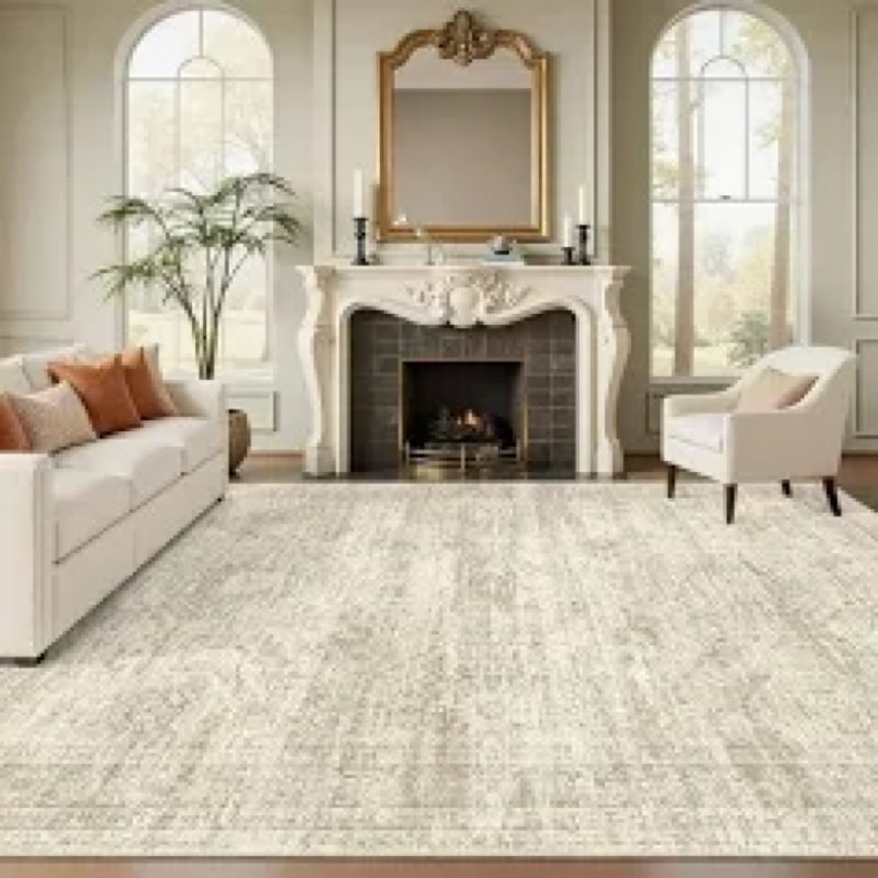 Soalmost Washable Area Rug 8x10, Large Soft Rugs for Living Room Vintage Area Rugs for Bedroom Dinin